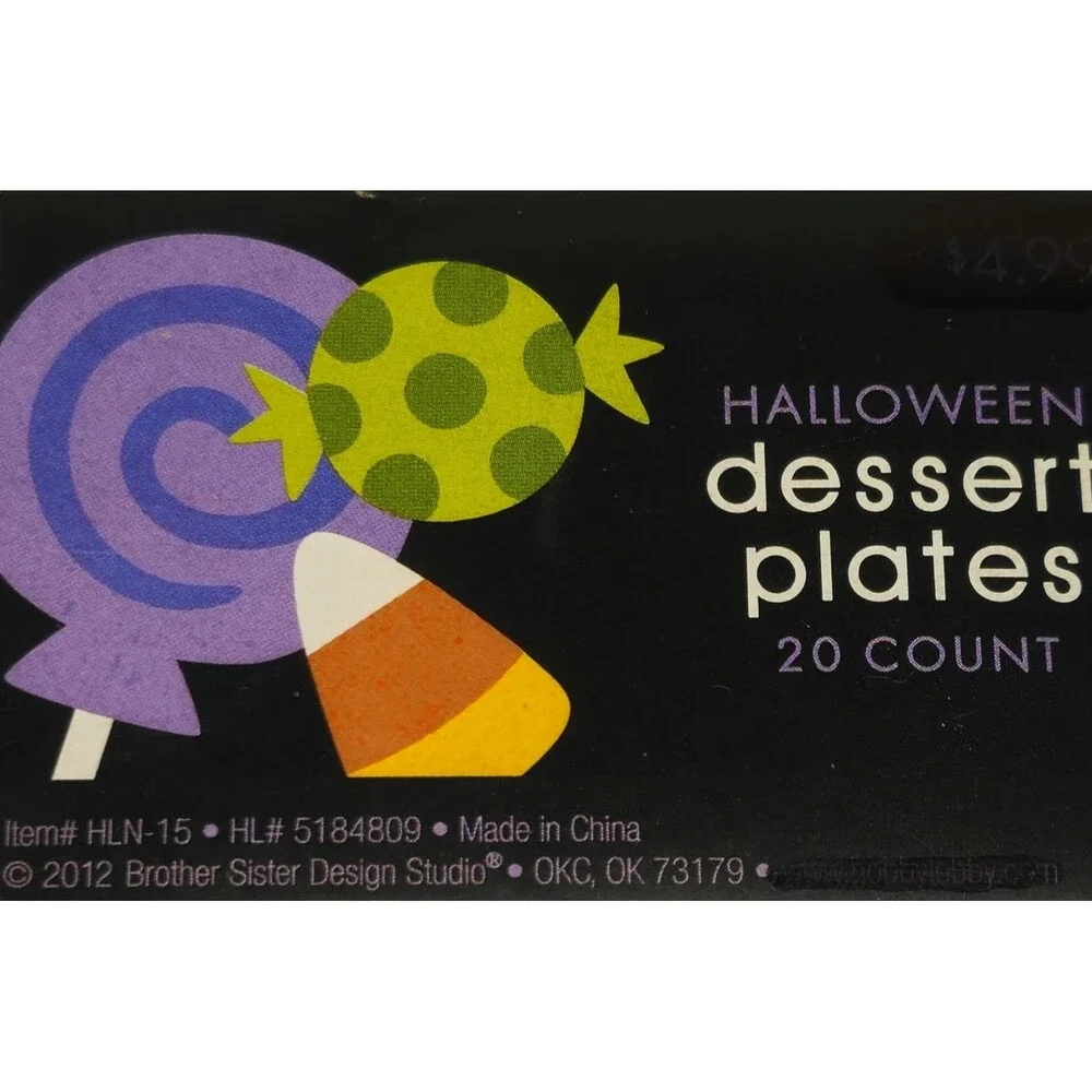 Various Vintage Style & Sizes of Halloween Paper Party Plates (64 Pieces)